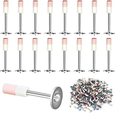 200 Pcs Nail Gun Manual Steel Concrete Nails, 7.3mm Round Nails Wall Fastenin...