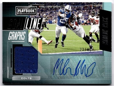 2020 Panini Playbook Marlon Mack #GLG-MM Goal Line Graphs #/49 Colts