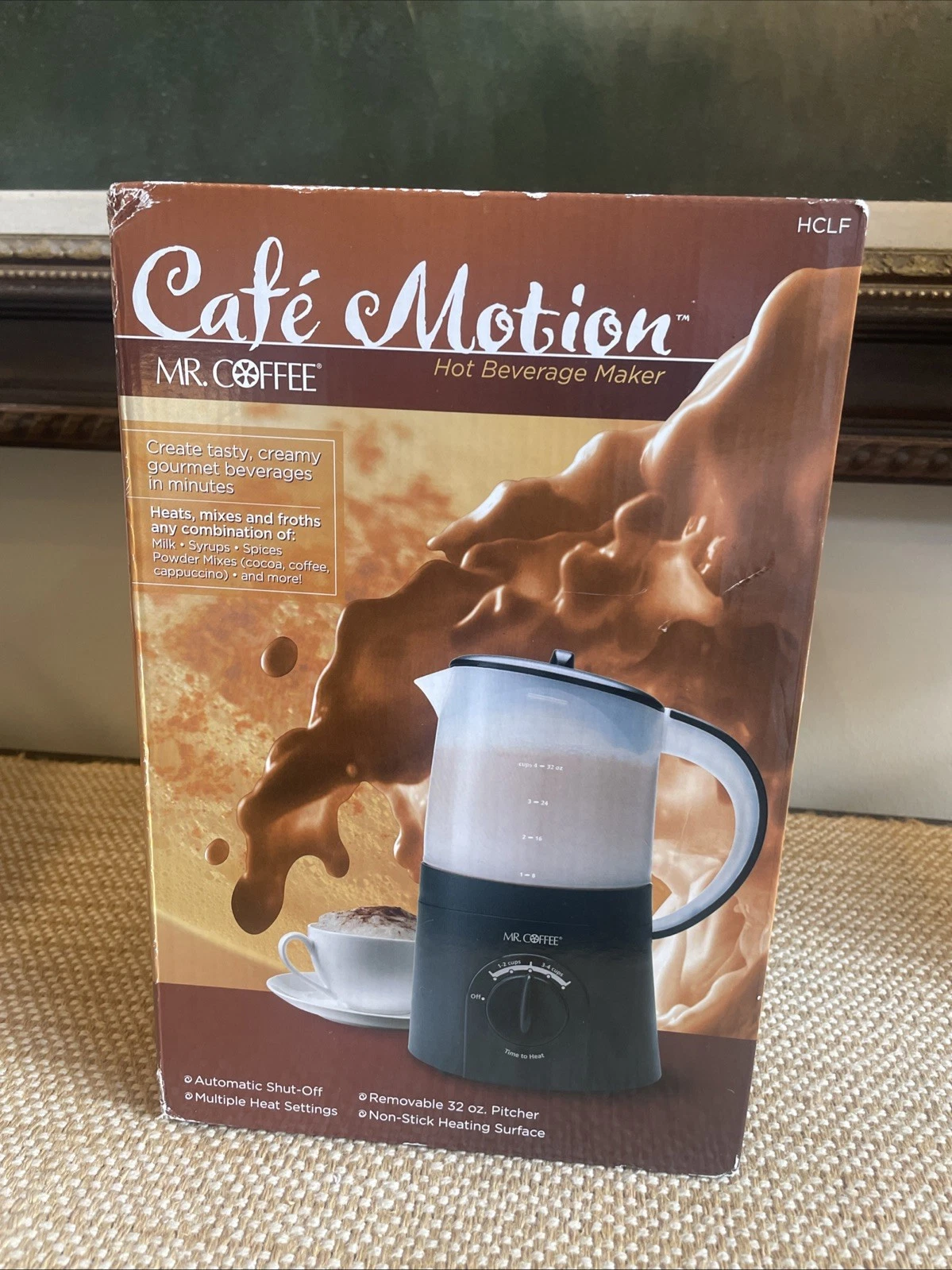 Mr. Coffee Café Motion Hot Beverage & Cocoa Maker Model HCLF Black NEW