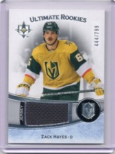 2022-23 Upper Deck Ultimate Collection Zack Hayes Ultimate Rookies Patch 444/799