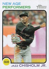 2022 Topps Heritage #NAP-13 Jazz Chisholm Jr. New Age Performers Miami Marlins