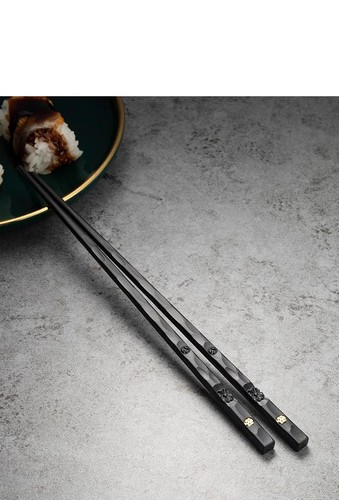 5 Paia Bacchette Giapponesi Alimenti Sushi Bastoncini Antiscivolo Riutilizzabili Posate Coreane S - Foto 17 di 36