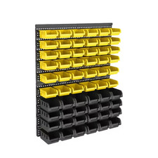 60 Pcs Wall Mounted Storage Bins, Nut and Bolt Organizer, Plastic Bolt Bin, Scre