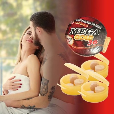 Mega Gold 36 - 9 Tablets Extra Men Sexual Powers Bed Booster For Men