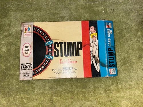 Vintage 1968 STUMP Card Game MB Milton Bradley  100% Complete Excellent Cond.