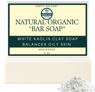 Organic Soap Bar All Natural Vegan Soap Made In USA Sensitive Skin UNSCENTED 5oz
