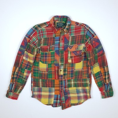 Polo Country Ralph Lauren Patchwork Arbeitshemd Small / Medium Herren kariert kariert kariert