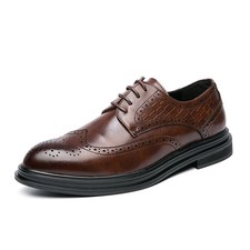 Pointed Toe Non-slip Breathable Lace-up Wedding Shoes Men's Formal Dress Shoes