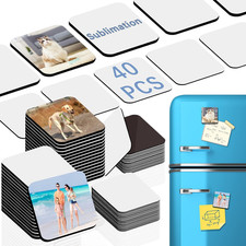 80PCS 3X3 Sublimation Magnet Blanks - Square DIY Craft Magnets for Refrigerator