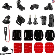 Universal Action Camera Accessory Kit for GoPro Hero 12 11 10 9 8 7 6 5 Black