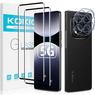 Kokio Vetro Temperato per Xiaomi Redmi Note 14 Pro 5G, 2 Pezzi Pellicola Protett