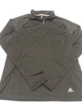 Adidas Golf Women's 1/4 Zip Pullover Long Sleeve Thumb holes Black Size Medium