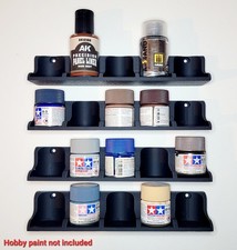 Tamiya Model Kit Paint Rack Organiser Holds x20 10ml Bottles Ammo AK Wall Mount