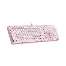 Typewriter Mechanical Gaming Keyboard with RGB Backlit Red Switches... Fast Ship