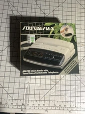 Vintage Soundesign Alarm Clock Radio Phone EMPTY BOX ONLY B408