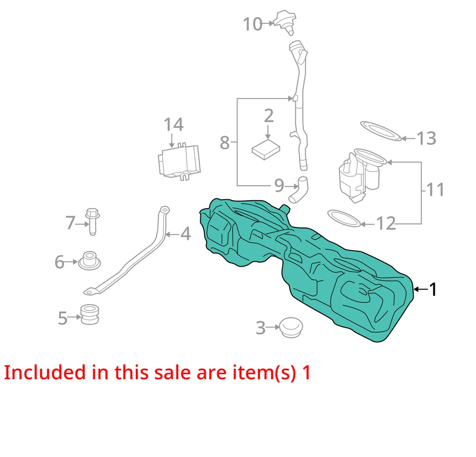 (LOCAL PICKUP ONLY) Fuel Tank Plastic Fits 12-18 BMW 320i 2609323 - Изображение 3 из 4