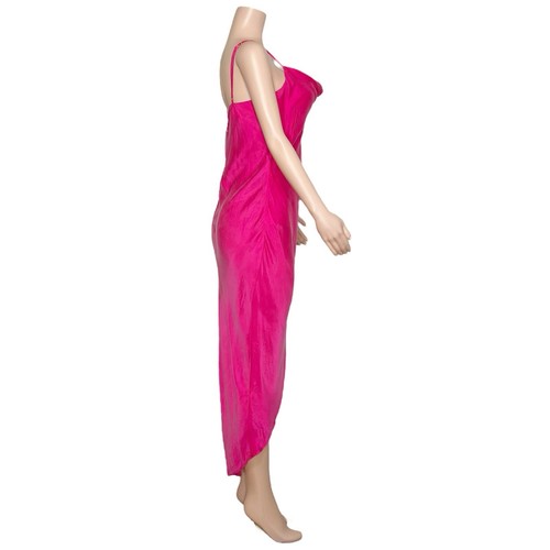 NWT LOVERS + FRIENDS Noah Wrap Midi Dress, Hot Pink, Medium - Picture 5 of 6