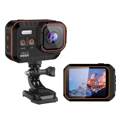 1X Actionkamera 4K 60FPS WiFi HD1080P Sportkamera Wasserdicht 170° Fernbedienung - Bild 1 von 4