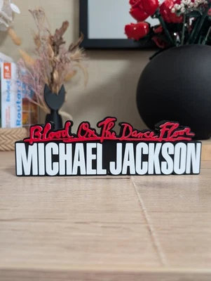 Logo 3D Michael Jackson "Blood On The Dance Floor" 22cm - Photo 1/4