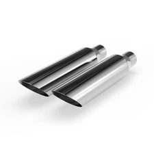 Richeer 2pcs 2.5 to 4 inch Exhaust Tip, 2 1/2" Inlet 4" Outlet 18" Overall Le...