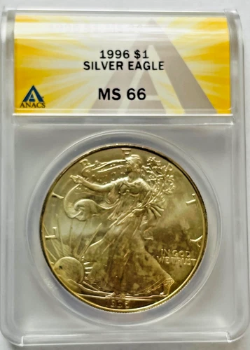 1996 Silver Eagle $1  ANACS MS66 *BEST PRICE ON EBAY*