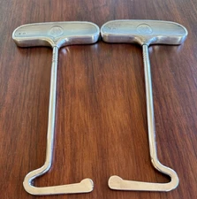 GEORGES NEAL ENGLISH STERLING SILVER EQUESTRIAN BOOT PULLS ART DECO 1929