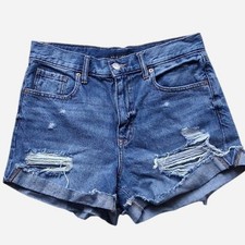 Womens size 8 Aeropostale Mom Shorts, High Rise Cotton Denim Jean Shorts