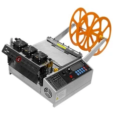 New Automatic Hot and Cold Cloth Belt Tape Cutting Machine Textile Ribbon Cutter