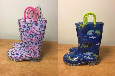 childrens light up rain boots