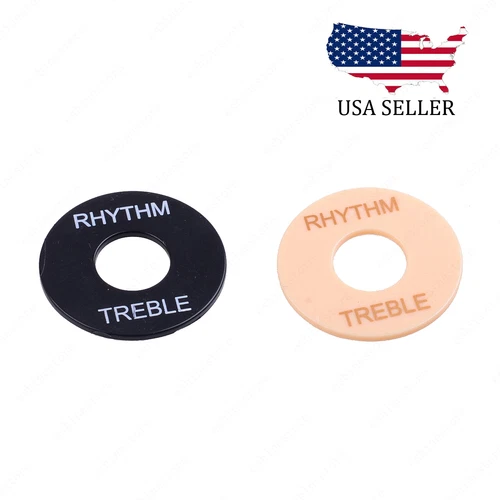 2x Black/C Plastic Rhythm Toggle Switch Plate For GIBSON EPI Les Paul SG Guitar