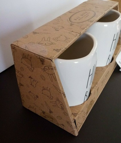 Rae Dunn Easter LL HUNNY BUNNY🐰HUNNY BUNNY🐰Mug Set VHTF **RARE** - Picture 4 of 11