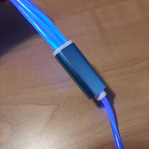 Teléfono Celular 1.2m 3 en 1 Luz LED Carga Rápida Cable USB iPhone Android Tipo-C - Imagen 6 de 10