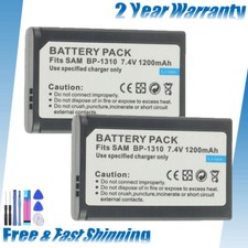2x Li-ion Battery for Samsung BP1310 NX20 ED-BP1310 BP-1310 NX5 NX11 NX100 NX10