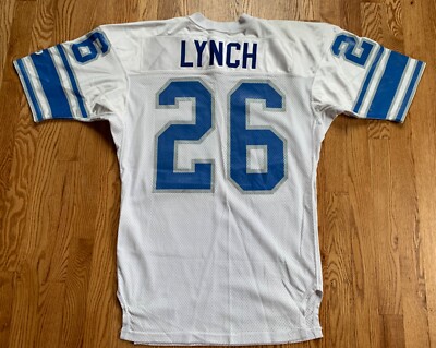 1990s ERIC LYNCH DETROIT LIONS GAME USED WORN JERSEY - GRAND