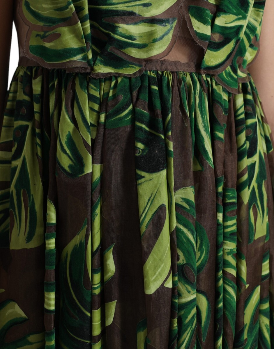 DOLCE & GABBANA Dress Green Banana Leaf Sleeveless Long Maxi IT40/US6/S  5930usd | eBay