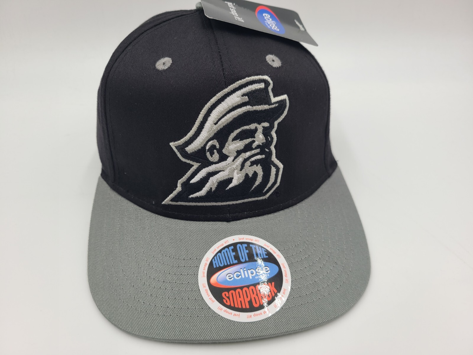 Vintage Appalachian State University Mountaineers Snapback Hat Cap Black Gray