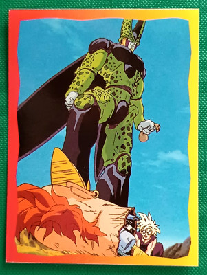 2001 DRAGON BALL Z 5 Navarrete PR Sticker #101 CELL DESTROYS ANDROID 16 ...