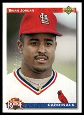 1992 Upper Deck Star Rookie #3 Brian Jordan Rookie St. Louis Cardinals