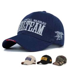 SEALTEAM NAVAL SPECIAL WARFARE CAP. EMBROIDERED TRIDENT ON SIDE. ADJUSTABLE.
