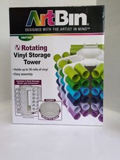 ArtBin Sheet Organizer Stores Up to 36 Rolls, Rotating Vinyl Storage Rack, White