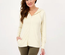 New - zuda Z-Cool Hooded Zip Up Hoodie Jacket - Heather Sand