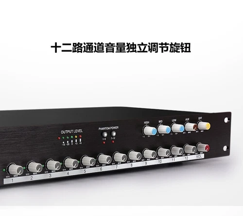 12 Intput 48V Phantom Power Audio Microphone Hub For XLR 6.35mm Table Conference - Picture 9 of 14