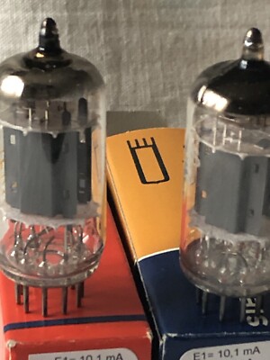 Paire De Tubes 12AU7 ECC82 – EI Long Smooth – NOS – Lampe Valve Röhre – Appairée