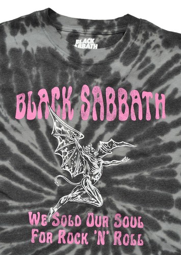 T-shirt ufficiale Black Sabbath venduta la nostra anima per rock n roll vintage tie dye nuova - Foto 20 di 25