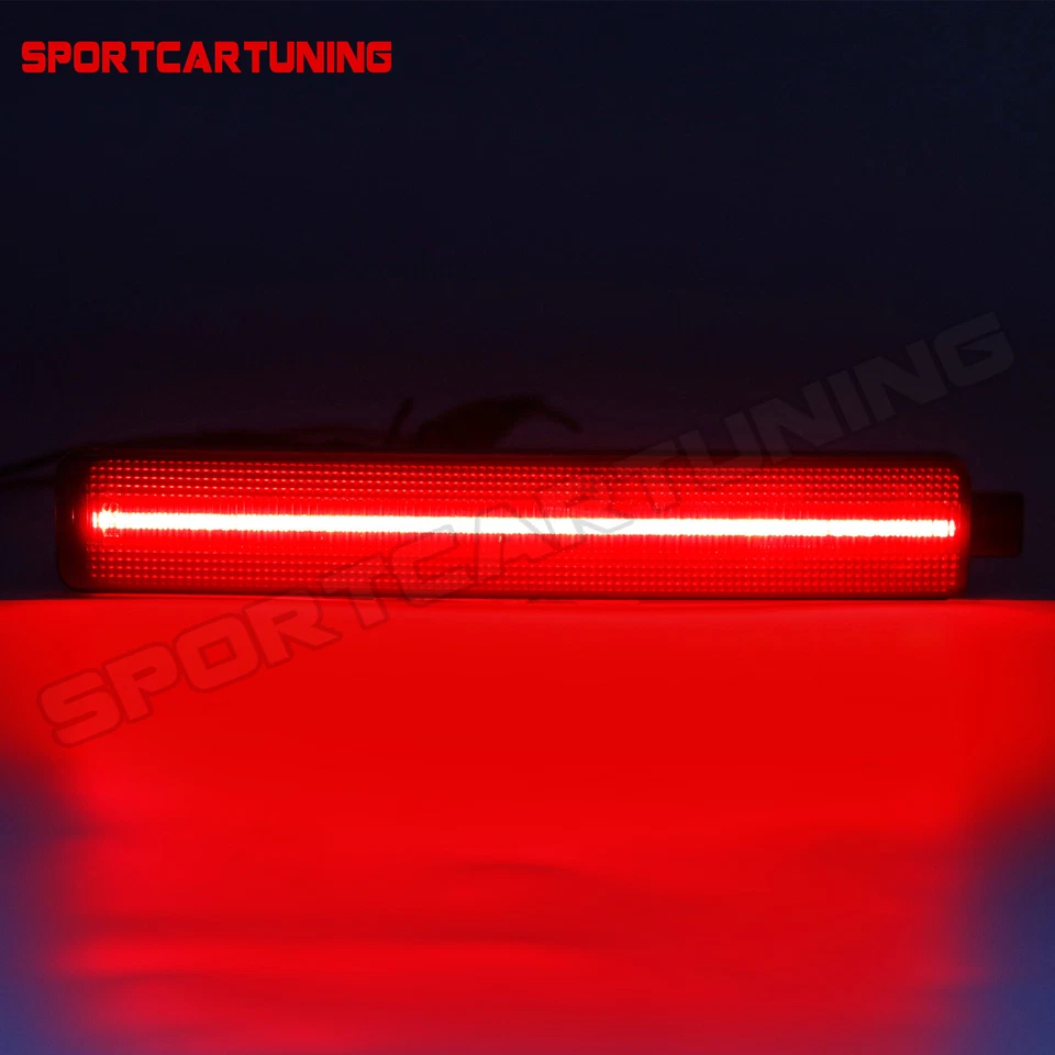 Smoked LED Rear Bumper Reflector Lights For Cadillac CTS Enclave Equinox Sunfire Foto 2 de 4