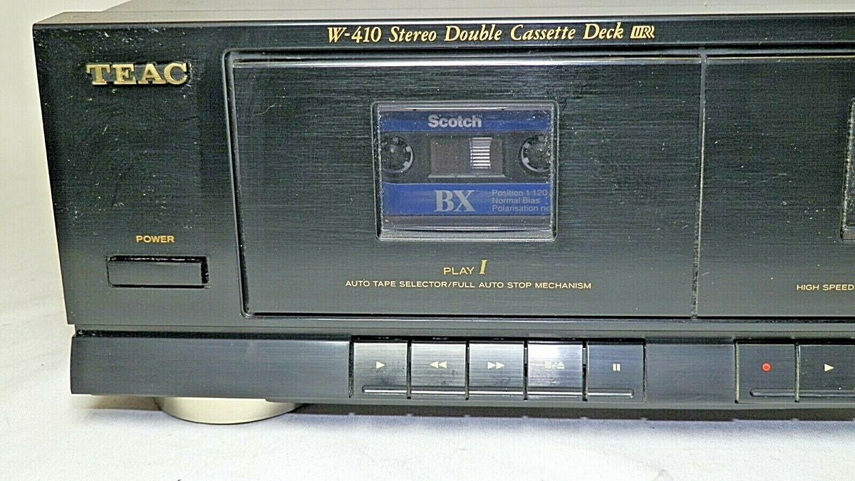 Rare TEAC W-410 Dual Auto Reverse Cassette Deck, Plays OK, Selling