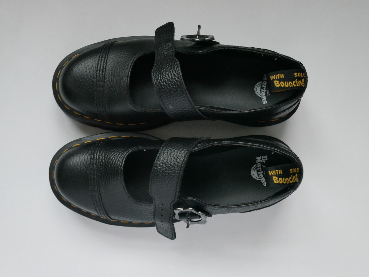 Dr. Martens Addina Flower Buckle Leather Platform Mary Janes | eBay