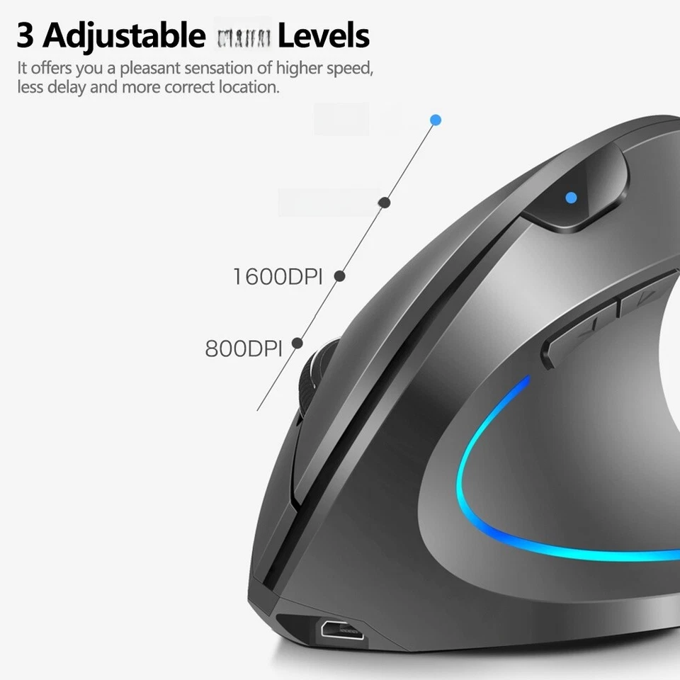 2.4G  Vertical  Rechargeable Upright Ergonomic  3 R3A8 - Image 3 of 4