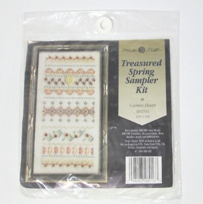 Mill Hill Treasured Spring Sampler Kit Cameo Heart MHTS16 Sealed Vintage 90s