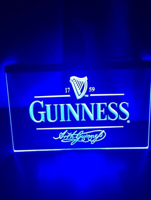 ギネスネオンサイン パネルサイン GUINNESS GUINNESS LED NEON LIGHT SIGN SIZE 8x12, VERY UNIQUE, COLLECTIBLE